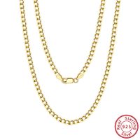 Simple Style Geometric Sterling Silver Plating 14k Gold Plated White Gold Plated Necklace sku image 1