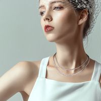 Einfacher Stil Geometrisch Sterling Silber Überzug Inlay Zirkon Halskette main image 5