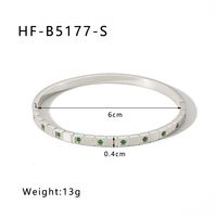 Simple Style Geometric 304 Stainless Steel Zircon Bangle In Bulk sku image 3