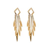 1 Pair Elegant Geometric Tassel Plating Alloy Drop Earrings main image 5