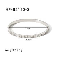 Simple Style Geometric 304 Stainless Steel Zircon Bangle In Bulk sku image 4