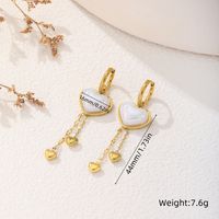 1 Pair Simple Style Devil's Eye Heart Shape Snake Plating Titanium Steel 18K Gold Plated Drop Earrings sku image 6