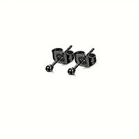 10 Pairs Simple Style Geometric Plating Inlay Stainless Steel Artificial Crystal Ear Studs main image 5