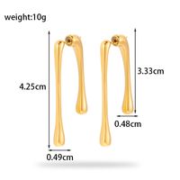 1 Pair Vintage Style French Style Simple Style Cross Starfish Heart Shape Plating Stainless Steel 18k Gold Plated Drop Earrings Ear Studs main image 5