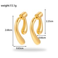 1 Pair Vintage Style French Style Simple Style Cross Starfish Heart Shape Plating Stainless Steel 18k Gold Plated Drop Earrings Ear Studs main image 6