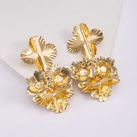 1 Pair Elegant Vintage Style Flower Polishing Plating Alloy Silver Plated Drop Earrings main image 5