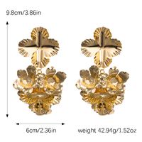 1 Pair Elegant Vintage Style Flower Polishing Plating Alloy Silver Plated Drop Earrings main image 2