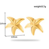 1 Pair Simple Style Starfish Plating Stainless Steel 18k Gold Plated Drop Earrings main image 2