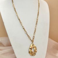 304 Stainless Steel 14K Gold Plated Casual Hip-Hop Plating Geometric Pendant Necklace main image 3