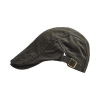 Men's British Style Solid Color Wide Eaves Beret Hat sku image 5
