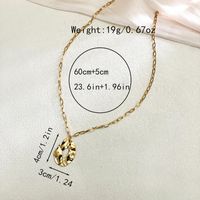 304 Stainless Steel 14K Gold Plated Casual Hip-Hop Plating Geometric Pendant Necklace sku image 5
