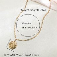 304 Stainless Steel 14K Gold Plated Casual Hip-Hop Plating Geometric Pendant Necklace sku image 2