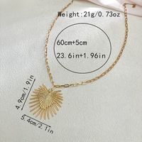 304 Stainless Steel 14K Gold Plated Casual Hip-Hop Plating Geometric Pendant Necklace sku image 3