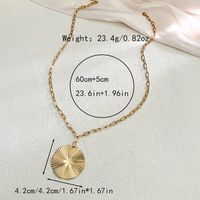 304 Stainless Steel 14K Gold Plated Casual Hip-Hop Plating Geometric Pendant Necklace sku image 6