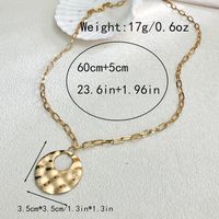 304 Stainless Steel 14K Gold Plated Casual Hip-Hop Plating Geometric Pendant Necklace sku image 4