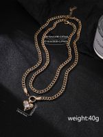Wholesale Jewelry Modern Style Simple Style Heart Shape Iron Copper Zircon Inlay Pendant Necklace main image 2