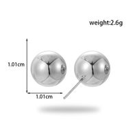 1 Pair Fashion Simple Style Geometric Round Stainless Steel 18k Gold Plated Ear Studs main image 8