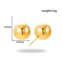 1 Pair Fashion Simple Style Geometric Round Stainless Steel 18k Gold Plated Ear Studs main image 7