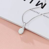 Casual Elegant Color Block Copper Plating Inlay Gem White Gold Plated Pendant Necklace main image 6