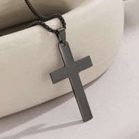 Casual Hip-hop Cross Stainless Steel Men's Pendant Necklace main image 5