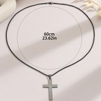 Casual Hip-hop Cross Stainless Steel Men's Pendant Necklace main image 2
