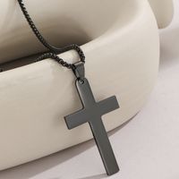 Casual Hip-hop Cross Stainless Steel Men's Pendant Necklace main image 3