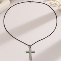 Casual Hip-hop Cross Stainless Steel Men's Pendant Necklace main image 4