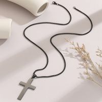 Casual Hip-hop Cross Stainless Steel Men's Pendant Necklace main image 1
