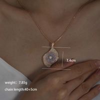 Glam Xuping Geometric Copper Alloy Plating Inlay Artificial Diamond 18k Gold Plated Women's Pendant Necklace sku image 5