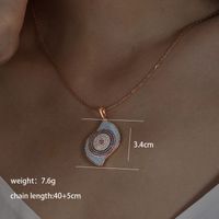 Glam Xuping Geometric Copper Alloy Plating Inlay Artificial Diamond 18k Gold Plated Women's Pendant Necklace sku image 6