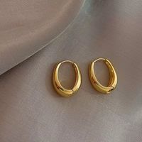Wholesale Jewelry French Style Classic Style Oval Alloy Earrings main image 5