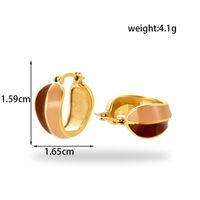 1 Pair Simple Style Heart Shape Stainless Steel 18k Gold Plated Hoop Earrings Ear Studs sku image 3