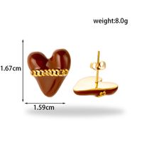 1 Pair Simple Style Heart Shape Stainless Steel 18k Gold Plated Hoop Earrings Ear Studs sku image 2