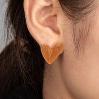 1 Pair Simple Style Heart Shape Stainless Steel 18k Gold Plated Hoop Earrings Ear Studs main image 5