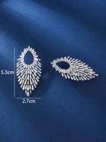 1 Pair Elegant Glam Luxurious Geometric Tassel Plating Inlay Copper Zircon Earrings main image 4