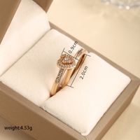 Xuping Romantic Heart Shape Alloy Plating Hollow Out Inlay Artificial Diamond 18k Gold Plated Valentine's Day Women's Rings sku image 3