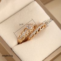 Xuping Romantic Heart Shape Alloy Plating Hollow Out Inlay Artificial Diamond 18k Gold Plated Valentine's Day Women's Rings sku image 2