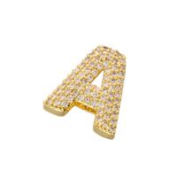 Hip-hop Classic Style Letter Copper Plating Inlay Zircon 18k Gold Plated Birthday Women's Charms main image 6