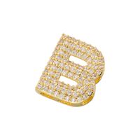 Hip-hop Classic Style Letter Copper Plating Inlay Zircon 18k Gold Plated Birthday Women's Charms main image 8