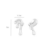 1 Pair Sweet Simple Style Solid Color Irregular Polishing Plating Alloy Gold Plated Silver Plated Ear Studs main image 2