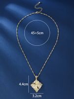 Casual Simple Style Solid Color Copper Plating Inlay Zircon 18k Gold Plated Pendant Necklace main image 2