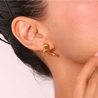 1 Pair Sweet Simple Style Solid Color Irregular Polishing Plating Alloy Gold Plated Silver Plated Ear Studs main image 4