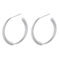1 Pair Simple Style Round Plating Inlay Copper Zircon 18k Gold Plated Hoop Earrings Ear Studs main image 4