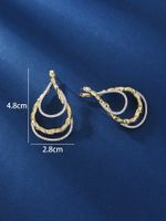 1 Pair Simple Style Color Block Plating Inlay Copper Zircon 18k Gold Plated Ear Studs main image 2