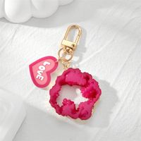 Cute Simple Style Heart Shape Resin Unisex Keychain sku image 3