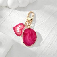 Cute Simple Style Heart Shape Resin Unisex Keychain main image 5