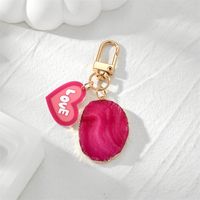 Cute Simple Style Heart Shape Resin Unisex Keychain sku image 4