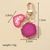 Cute Simple Style Heart Shape Resin Unisex Keychain main image 2