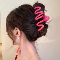 Women's Elegant Simple Style Waves Arylic Plastic Polishing Three-dimensional Hair Claws main image 3