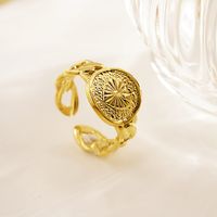 304 Stainless Steel 18K Gold Plated Simple Style Plating Heart Shape Open Rings main image 4